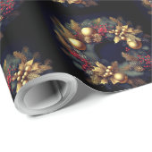 クリスマスギフトラップ素朴なリース ラッピングペーパー (ロールコーナー)