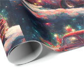 クリスマスギフトラップ |クリスマスレッドトラック ラッピングペーパー (ロールコーナー)