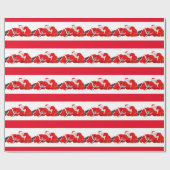 クリスマスギフトラップ/スリーピングサンタ ラッピングペーパー (フラット)