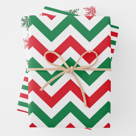 クリスマスギフトラップ – フェスティバルクリスマスパターン ラッピングペーパーシート (インサイチュ)