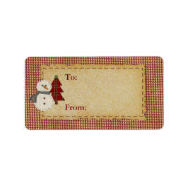 クリスマスギフトラベルを縫う ラベル