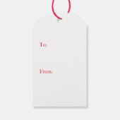 クリスマスギフトラベルベントレースノーフレークin赤 ギフトタグ (裏面)