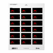 クリスマスギフトラベルラベルデカールブラック ラベル (フルシート)