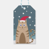 クリスマスギフトラベル名santa cat ho ho ho ho ho ギフトタグ (裏面)