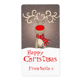 クリスマスギフトラベル灰色 ラベル