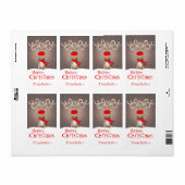 クリスマスギフトラベル灰色 ラベル (フルシート)