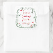 クリスマスギフトラベル、ギフトラベル、ホリディトリート スクエアシール (バッグ)