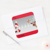 クリスマスギフトラベル スクエアシール (封筒)