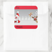 クリスマスギフトラベル スクエアシール (バッグ)