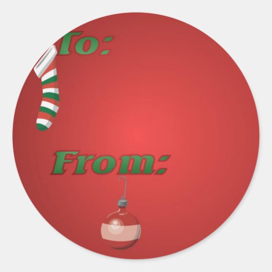 クリスマスギフトラベル ラウンドシール (正面)