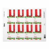 クリスマスギフトラベル ラベル (フルシート)