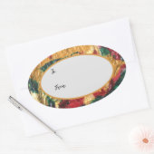 クリスマスギフトラベル 楕円形シール (封筒)