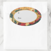 クリスマスギフトラベル 楕円形シール (バッグ)