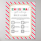 クリスマスギフト交換サイコロゲームのサイン ポスター (正面)