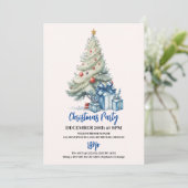 クリスマスギフト交換ホリデーパーティー 招待状 (スタンド正面)
