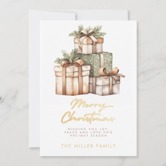 クリスマスギフト交換ホワイトエレファント シーズンカード (正面)