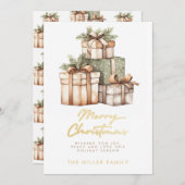 クリスマスギフト交換ホワイトエレファント シーズンカード (正面/裏面)