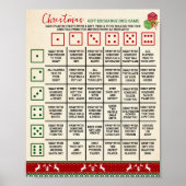 クリスマスギフト交換ロールダイスゲーム ださいセーター ポスター (正面)