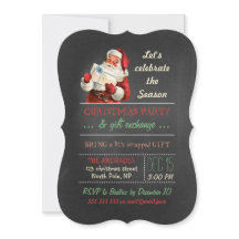 クリスマスギフト交換ヴィンテージサンタチョークボード