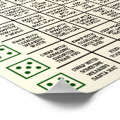 クリスマスギフト交換転がサイコロゲームのプレイドサイン ポスター (角)