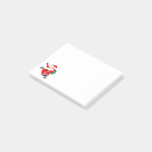 クリスマスギフト付きサンタ ポストイット (アングル)