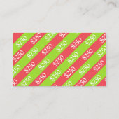 クリスマスギフト券250ドル 割引カード (裏面)