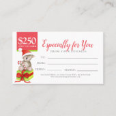 クリスマスギフト券250ドル 割引カード (正面)