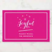 クリスマスギフト喜びパーソナライズされたファミリーミニ リキュールボトルラベル (シングルラベル)