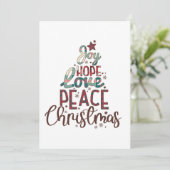 クリスマスギフト喜び愛の平和クリスマス 招待状 (スタンド正面)
