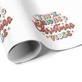 クリスマスギフト太い太い太い太い腿とクリスマスビーブ ラッピングペーパー (ロールコーナー)