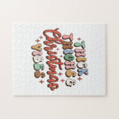 クリスマスギフト太い太い太もももの及びクリスマスの雰囲気 ジグソーパズル (横)