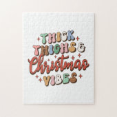 クリスマスギフト太い太い太もももの及びクリスマスの雰囲気 ジグソーパズル (縦)