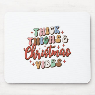 クリスマスギフト太い太い太もももの及びクリスマスの雰囲気 マウスパッド