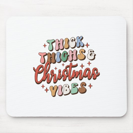 クリスマスギフト太い太い太もももの及びクリスマスの雰囲気 マウスパッド (正面)