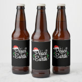 クリスマスギフト平和オン・アース ビールラベル (ボトル)