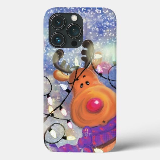 クリスマスギフト幸せなトナカイ Case-Mate iPhoneケース (裏面)
