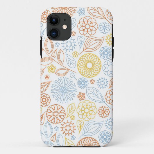 クリスマスギフト抽象芸術花オン白 Case-Mate iPhoneケース (裏面)