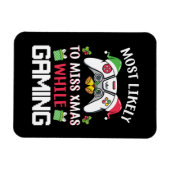 クリスマスギフト最も可能性の高い恋しく思クリスマス マグネット (横)