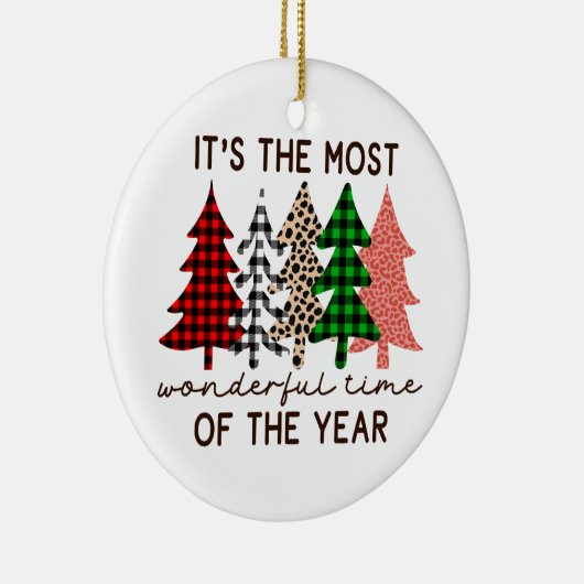 クリスマスギフト最も素晴らしい時期 セラミックオーナメント (右)