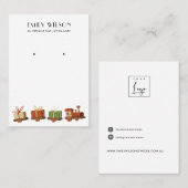 クリスマスギフト玩具トレインスタッドイヤリングディスプレイ 名刺 (正面/裏面)