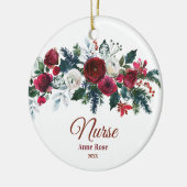 クリスマスギフト用のナース装飾品 セラミックオーナメント (左)