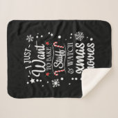 クリスマスギフト私はただ見たいクリスマス映画 シェルパブランケット (正面(横))