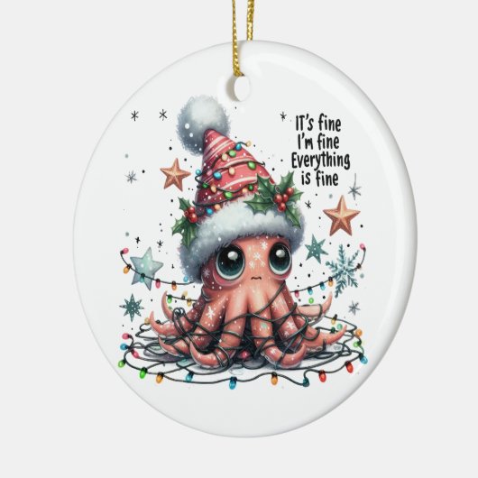 クリスマスギフト素晴らし私だ素晴らし セラミックオーナメント (左)