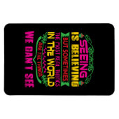 クリスマスギフト見信じる マグネット (横)