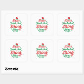 クリスマスギフト親愛サンタJust Bring Wine スクエアシール (シート)