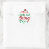 クリスマスギフト親愛サンタJust Bring Wine スクエアシール (バッグ)