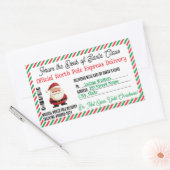 クリスマスギフト郵便ステッカー北極デリバリー 長方形シール (封筒)