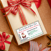 クリスマスギフト郵便ステッカー北極デリバリー 長方形シール