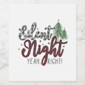 クリスマスギフト静かナイトうん ワインラベル (シングルラベル)