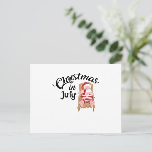 クリスマスギフト7月のおもしろいクリスマス シーズンポストカード (スタンド正面)